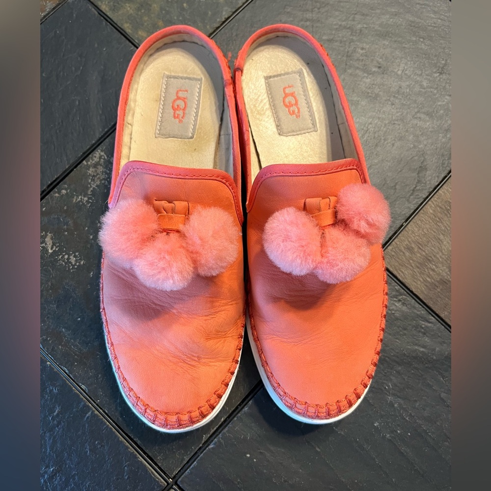 UGG Slip-Ons with Pom Poms